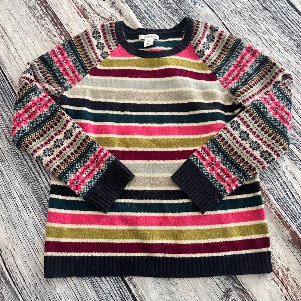 Tabitha Webb Wool Striped Multicolor Sweater - image 2